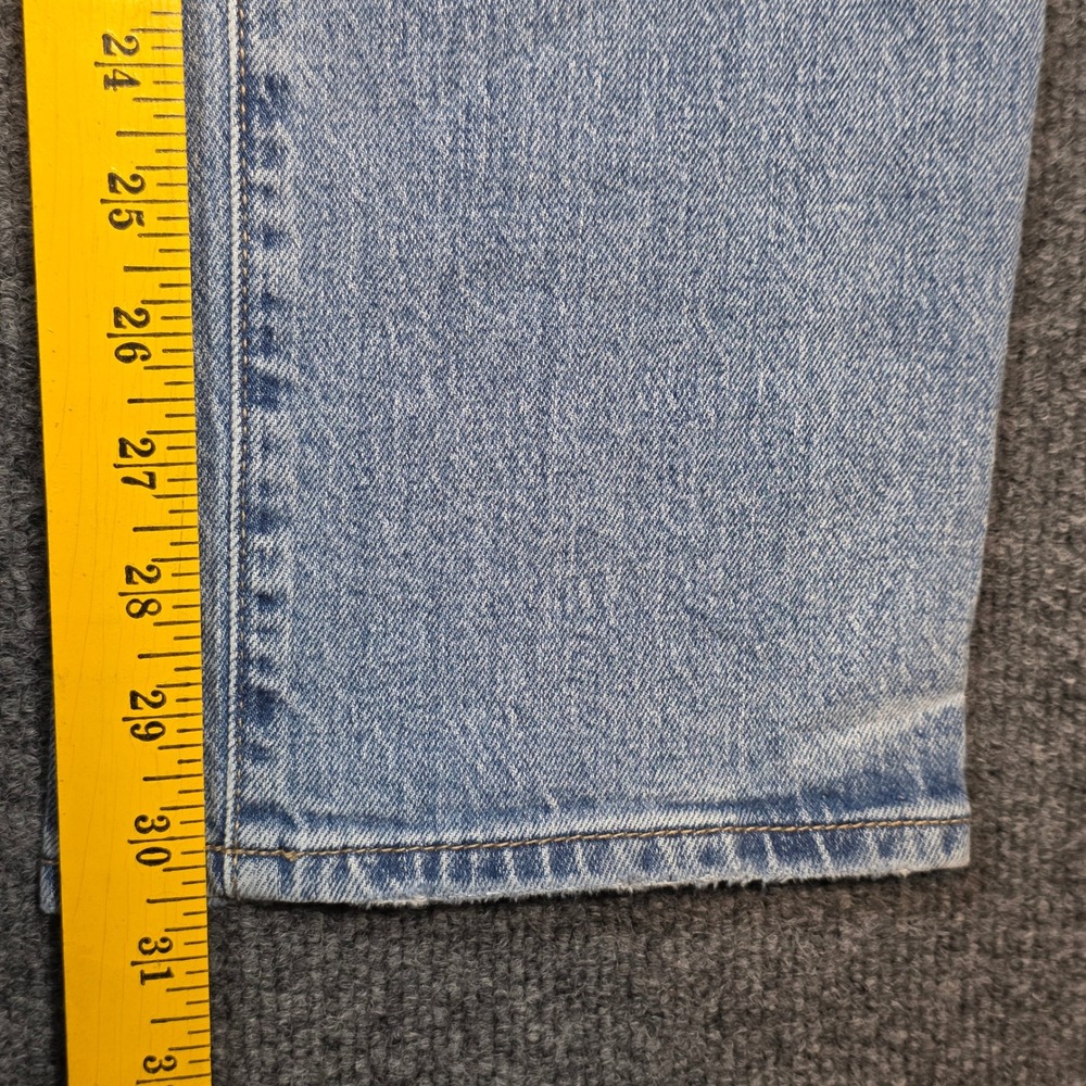 Daze Size 25 High Rise Straight Leg Distressed Light Wash Jeans Womens Momcore - Picture 4 of 11